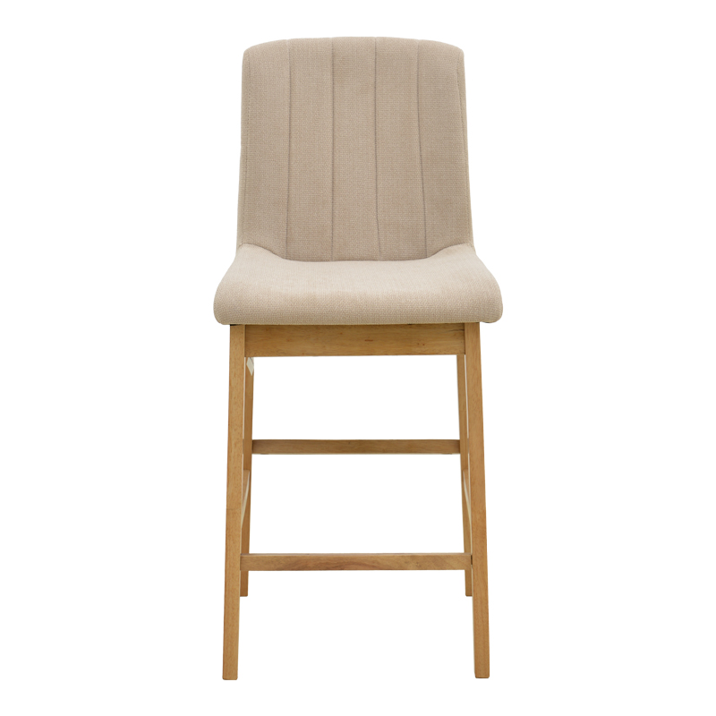 Σκαμπό μπαρ Dalby pakoworld sonoma rubberwood και μπεζ ύφασμα 50x45x102,5εκ - 2τμχ. Σκαμπό μπαρ Dalby pakoworld sonoma rubberwood και μπεζ ύφασμα 50x45x102,5εκ - 2τμχ.