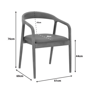 Πολυθρόνα Hogie pakoworld rubberwood σε φυσική απόχρωση με μαύρο pu μαξιλάρι 61x60x76εκ - 2τμχ. Πολυθρόνα Hogie pakoworld rubberwood σε φυσική απόχρωση με μαύρο pu μαξιλάρι 61x60x76εκ - 2τμχ.