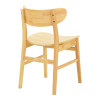 Καρέκλα Lumnia pakoworld rubberwood σε φυσική απόχρωση 46x50x76εκ **