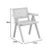 Πολυθρόνα Winslow pakoworld rubberwood-rattan σε φυσική απόχρωση 51x54x80εκ **