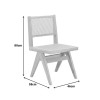 Καρέκλα Winslow pakoworld rubberwood-rattan σε φυσική απόχρωση 46x58x80εκ **