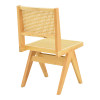 Καρέκλα Winslow pakoworld rubberwood-rattan σε φυσική απόχρωση 46x58x80εκ **