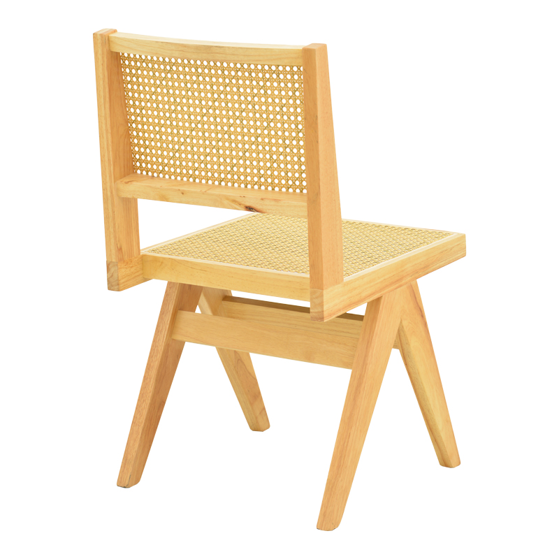 Καρέκλα Winslow pakoworld rubberwood-rattan σε φυσική απόχρωση 46x58x80εκ **