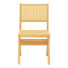 Καρέκλα Winslow pakoworld rubberwood-rattan σε φυσική απόχρωση 46x58x80εκ **