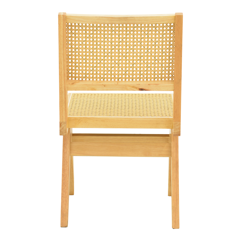 Καρέκλα Winslow pakoworld rubberwood-rattan σε φυσική απόχρωση 46x58x80εκ **