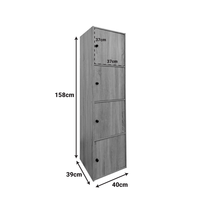 Ντουλάπι-στήλη Gabino pakoworld σε sonoma απόχρωση 40x39x158εκ ** Ντουλάπι-στήλη Gabino pakoworld σε sonoma απόχρωση 40x39x158εκ **