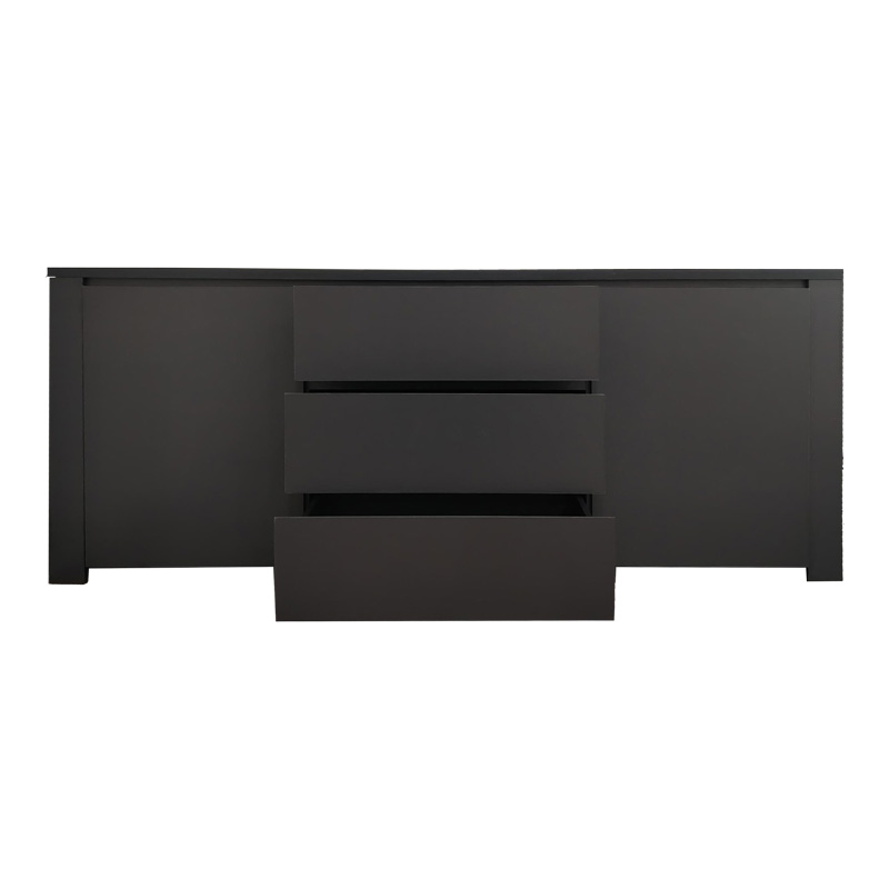 Μπουφές Kalya pakoworld σε ανθρακί απόχρωση 220x49x89.5εκ **