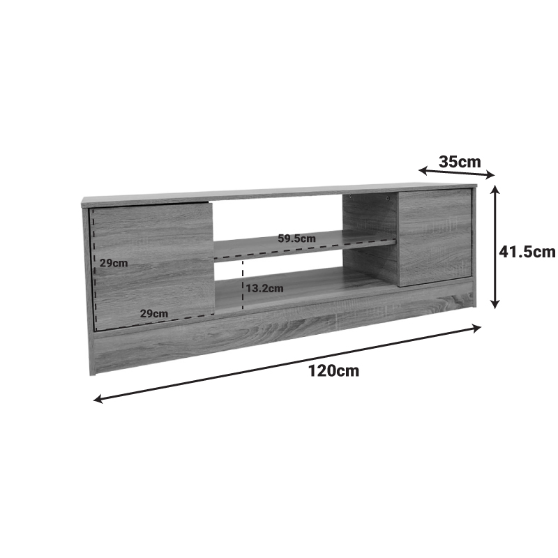 Έπιπλο τηλεόρασης Sasa pakoworld σε sonoma απόχρωση 120x35x41.5εκ ** Έπιπλο τηλεόρασης Sasa pakoworld σε sonoma απόχρωση 120x35x41.5εκ **