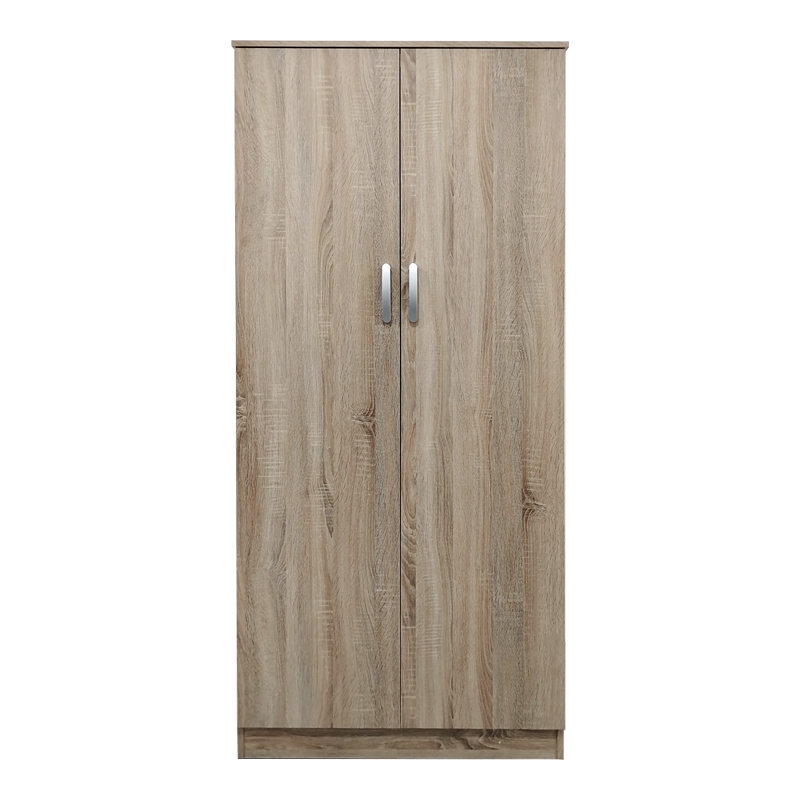 Ντουλάπα δίφυλλη Athos pakoworld σε Sonoma απόχρωση 80x42x180εκ **