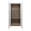 Ντουλάπα δίφυλλη Athos pakoworld σε sonoma-λευκή απόχρωση 80x42x180εκ ** Ντουλάπα δίφυλλη Athos pakoworld σε sonoma-λευκή απόχρωση 80x42x180εκ **