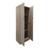 Ντουλάπα δίφυλλη Athos pakoworld σε sonoma απόχρωση 60x42x180εκ **