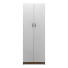 Ντουλάπα δίφυλλη Athos pakoworld σε sonoma-λευκή απόχρωση 60x42x180εκ ** Ντουλάπα δίφυλλη Athos pakoworld σε sonoma-λευκή απόχρωση 60x42x180εκ **