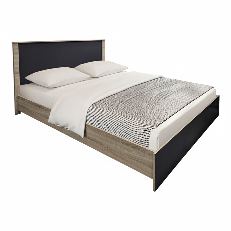 Κρεβάτι Athos pakoworld σε sonoma-ανθρακί απόχρωση 160x200εκ ** Κρεβάτι Athos pakoworld σε sonoma-ανθρακί απόχρωση 160x200εκ **
