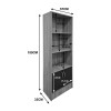 Βιβλιοθήκη Tekaro pakoworld sonoma-ανθρακί 57x33x180εκ **