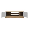 Έπιπλο τηλεόρασης Sasa pakoworld sonoma-λευκό 120x35x41.5εκ ** Έπιπλο τηλεόρασης Sasa pakoworld sonoma-λευκό 120x35x41.5εκ **
