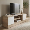 Έπιπλο τηλεόρασης Sasa pakoworld sonoma-λευκό 120x35x41.5εκ ** Έπιπλο τηλεόρασης Sasa pakoworld sonoma-λευκό 120x35x41.5εκ **