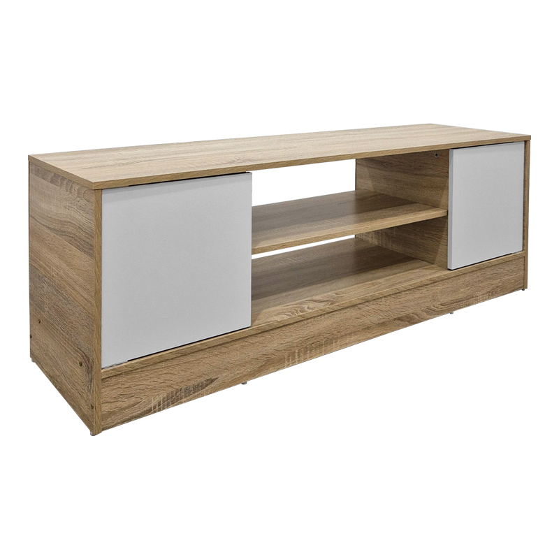 Έπιπλο τηλεόρασης Sasa pakoworld sonoma-λευκό 120x35x41.5εκ ** Έπιπλο τηλεόρασης Sasa pakoworld sonoma-λευκό 120x35x41.5εκ **