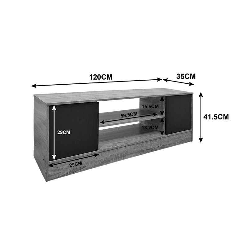 Έπιπλο τηλεόρασης Sasa pakoworld sonoma-λευκό 120x35x41.5εκ ** Έπιπλο τηλεόρασης Sasa pakoworld sonoma-λευκό 120x35x41.5εκ **