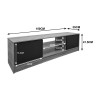 Έπιπλο τηλεόρασης Sasa pakoworld sonoma-ανθρακί 150x35x41.5εκ ** Έπιπλο τηλεόρασης Sasa pakoworld sonoma-ανθρακί 150x35x41.5εκ **