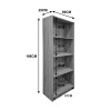 Βιβλιοθήκη Kendy pakoworld ανθρακί 60x30x167εκ ** Βιβλιοθήκη Kendy pakoworld ανθρακί 60x30x167εκ **