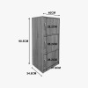 Ντουλάπι-στήλη Soline pakoworld ανοιχτό γκρι 40x34.5x90.5εκ ** Ντουλάπι-στήλη Soline pakoworld ανοιχτό γκρι 40x34.5x90.5εκ **