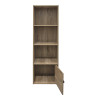 Βιβλιοθήκη-στήλη Lenobia pakoworld με ντουλάπι sonoma 30.5x24x95εκ **