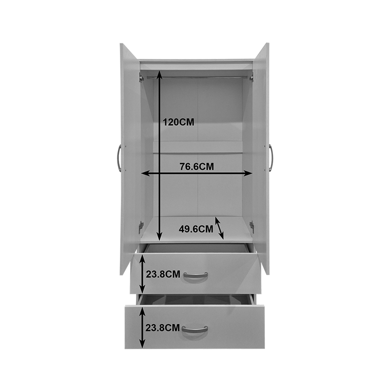 Ντουλάπα δίφυλλη με 2 συρτάρια Alvia pakoworld wenge 80x51.5x180εκ ** Ντουλάπα δίφυλλη με 2 συρτάρια Alvia pakoworld wenge 80x51.5x180εκ **