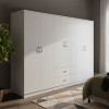 Ντουλάπα εξάφυλλη Athos I pakoworld λευκή 240x42x180εκ ** Ντουλάπα εξάφυλλη Athos I pakoworld λευκή 240x42x180εκ **