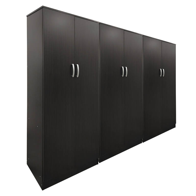 Ντουλάπα εξάφυλλη Athos pakoworld wenge 240x42x180εκ **