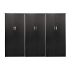 Ντουλάπα εξάφυλλη Athos pakoworld wenge 240x42x180εκ **