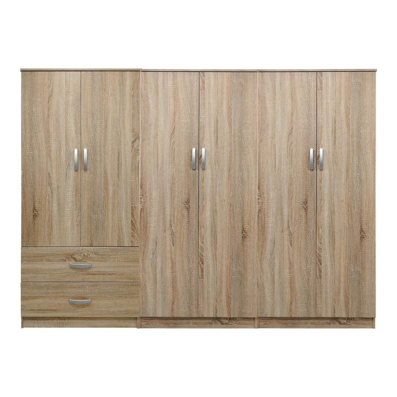 Ντουλάπα εξάφυλλη Athos I pakoworld sonoma 240x42x180εκ **
