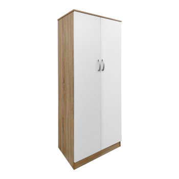Ντουλάπα εξάφυλλη Athos ΙΙ pakoworld sonoma-λευκή 240x42x180εκ **
