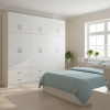 Ντουλάπα εξάφυλλη με πατάρι Athos pakoworld λευκή 240x42x240εκ ** Ντουλάπα εξάφυλλη με πατάρι Athos pakoworld λευκή 240x42x240εκ **