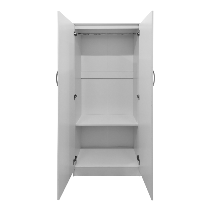 Ντουλάπα τετράφυλλη με πατάρι Athos Ι pakoworld λευκή 160x42x240εκ **