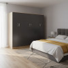 Ντουλάπα εξάφυλλη Athos ΙΙ pakoworld sonoma-ανθρακί 240x42x180εκ ** Ντουλάπα εξάφυλλη Athos ΙΙ pakoworld sonoma-ανθρακί 240x42x180εκ **
