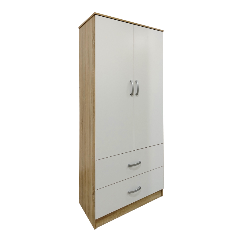 Ντουλάπα εξάφυλλη με πατάρι Athos I pakoworld sonoma-λευκή 240x42x240εκ ** Ντουλάπα εξάφυλλη με πατάρι Athos I pakoworld sonoma-λευκή 240x42x240εκ **