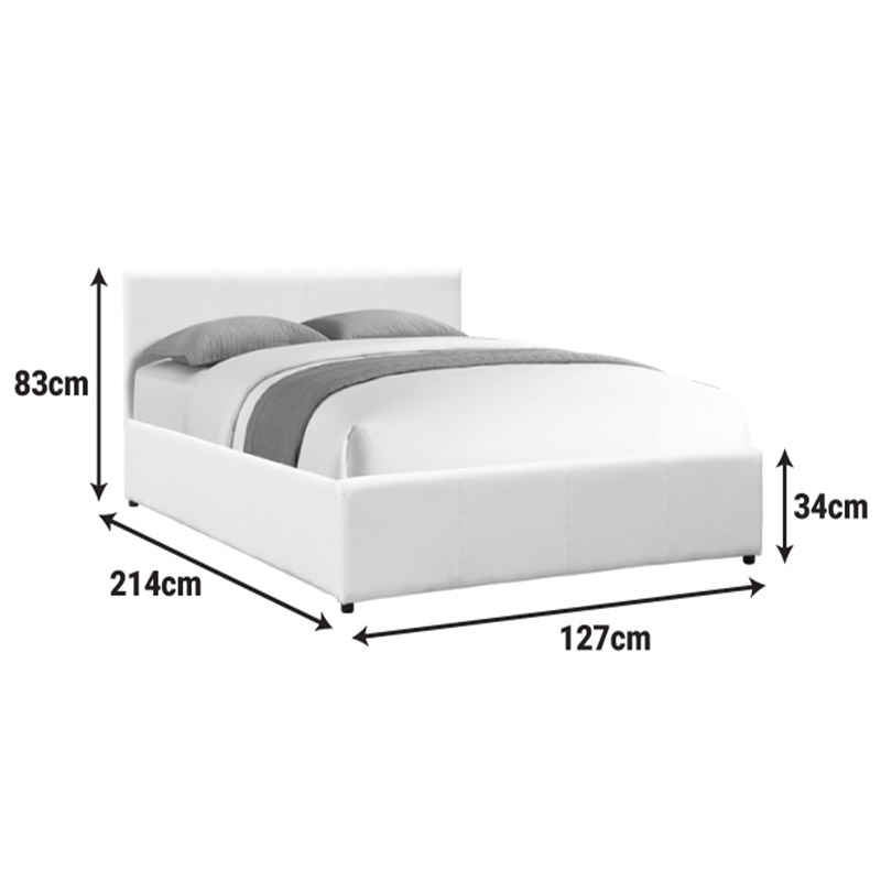 Κρεβάτι Dellia pakoworld με αποθηκευτικό χώρο pu μαύρο 120x200εκ **