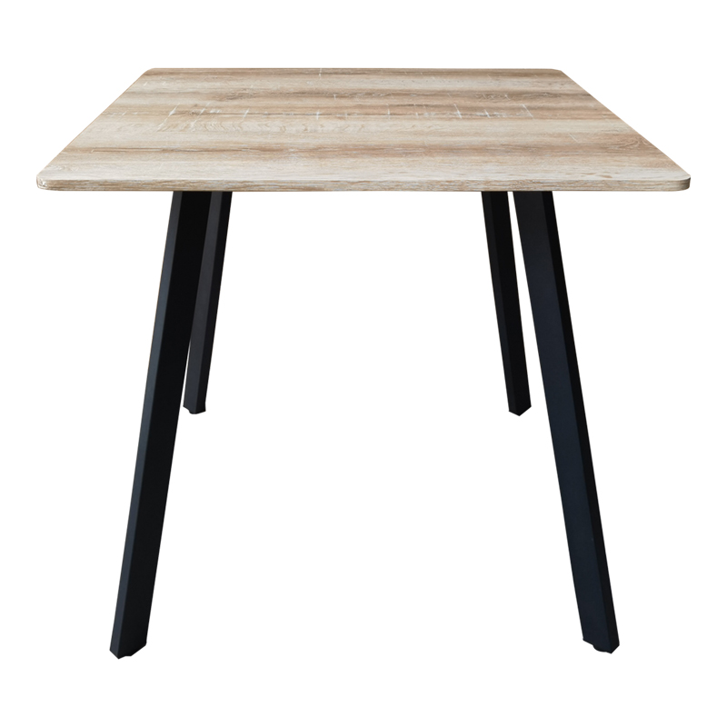 Τραπέζι Squaro pakoworld sonoma mdf με μαύρα μεταλλικά πόδια 80x80x75εκ ** Τραπέζι Squaro pakoworld sonoma mdf με μαύρα μεταλλικά πόδια 80x80x75εκ **