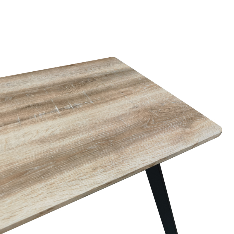 Τραπέζι Squaro pakoworld sonoma mdf με μαύρα μεταλλικά πόδια 120x70x75εκ ** Τραπέζι Squaro pakoworld sonoma mdf με μαύρα μεταλλικά πόδια 120x70x75εκ **