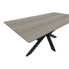 Τραπέζι Bethan pakoworld sonoma με γκρι mdf και μαύρο μέταλλο 160x80x75εκ ** Τραπέζι Bethan pakoworld sonoma με γκρι mdf και μαύρο μέταλλο 160x80x75εκ **