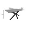 Τραπέζι Bethan pakoworld sonoma με γκρι mdf και μαύρο μέταλλο 160x80x75εκ ** Τραπέζι Bethan pakoworld sonoma με γκρι mdf και μαύρο μέταλλο 160x80x75εκ **