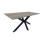 Τραπέζι Bethan pakoworld sonoma με γκρι mdf και μαύρο μέταλλο 160x80x75εκ **