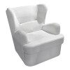 Πολυθρόνα Regalo pakoworld βελούδο σε λευκή απόχρωση 75x88x85εκ ** Πολυθρόνα Regalo pakoworld βελούδο σε λευκή απόχρωση 75x88x85εκ **