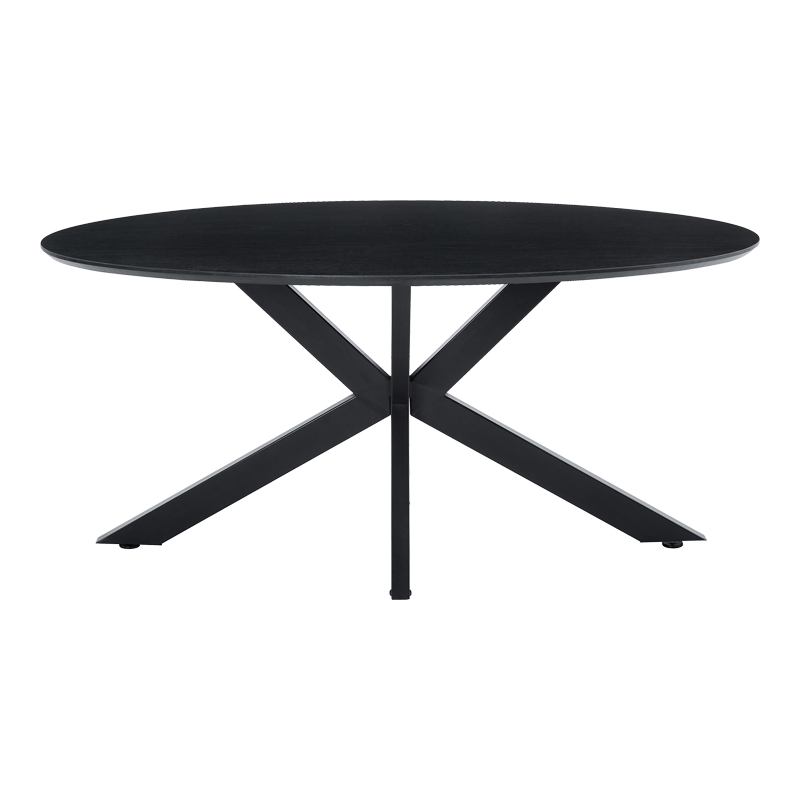 Τραπέζι Makrey pakoworld μαύρο mdf- μεταλλικά πόδια 160x90x75εκ ** Τραπέζι Makrey pakoworld μαύρο mdf- μεταλλικά πόδια 160x90x75εκ **