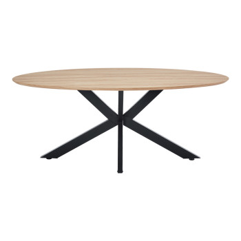 Τραπέζι Makrey pakoworld sonoma mdf- μαύρα μεταλλικά πόδια 180x90x75εκ ** Τραπέζι Makrey pakoworld sonoma mdf- μαύρα μεταλλικά πόδια 180x90x75εκ **