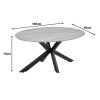 Τραπέζι Makrey pakoworld sonoma mdf- μαύρα μεταλλικά πόδια 180x90x75εκ ** Τραπέζι Makrey pakoworld sonoma mdf- μαύρα μεταλλικά πόδια 180x90x75εκ **