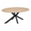 Τραπέζι Makrey pakoworld sonoma mdf- μαύρα μεταλλικά πόδια 180x90x75εκ **