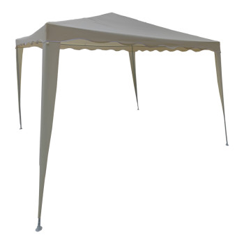 Κιόσκι Gazebo pakoworld μεταλλικός σκελετός - ύφασμα μπεζ 3x3m **