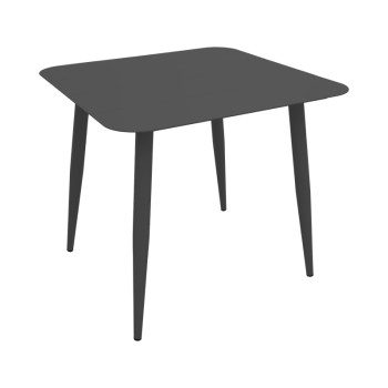 Τραπέζι Vista pakoworld αλουμίνιο σε μαύρη απόχρωση 80x80x72εκ **