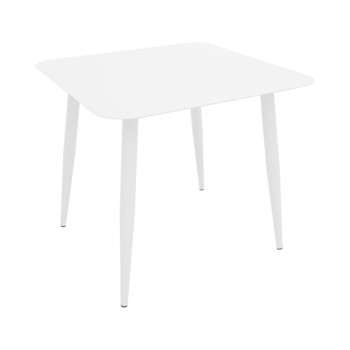 Τραπέζι Vista pakoworld αλουμίνιο σε λευκή απόχρωση 80x80x72εκ **